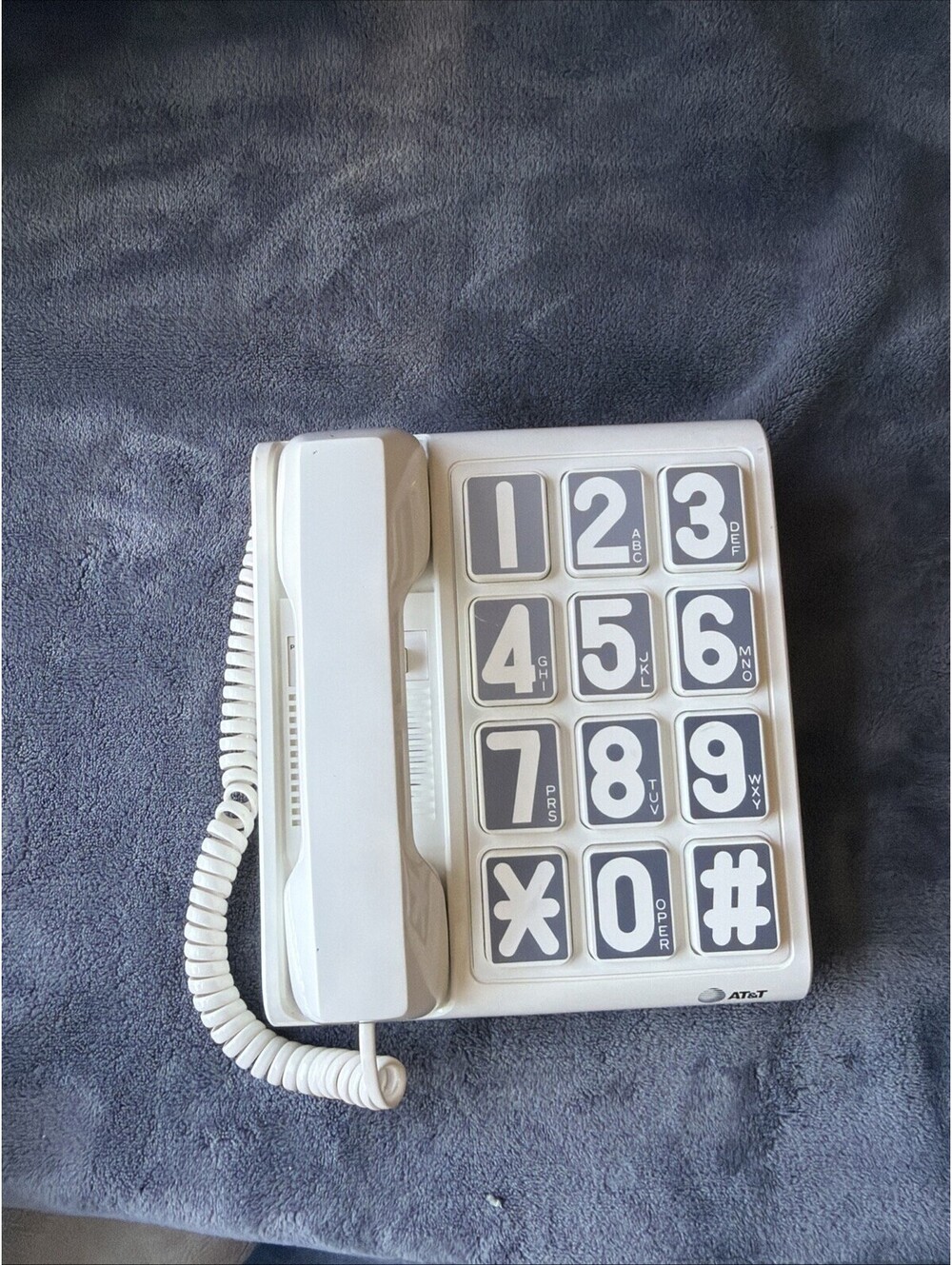 Vintage Classic Big Button AT&T Land Line Phone Telephone PL3004 UNTESTED